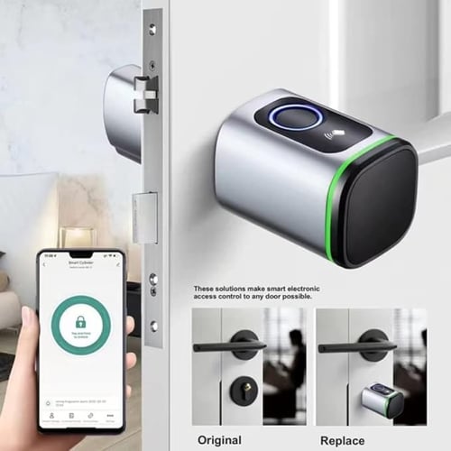 Tuya Smart Fingerprint Door Lock Cylinder – Blueto...