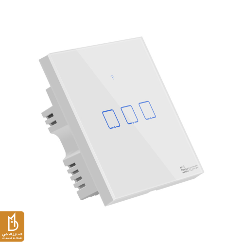 مفتاح مصابيح باللمس - ثلاثي- أبيض