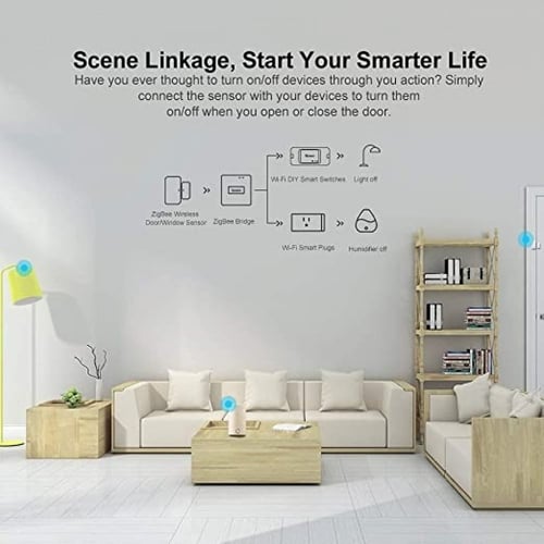 مستشعر نافذة والباب اللاسلكي - ابيض