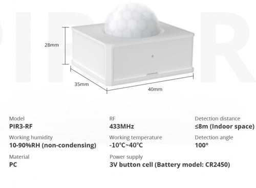 مستشعر الحركة PIR3-RF