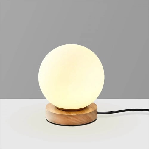 اضاءة طاولة كروية مع قاعدة خشبية3228/1