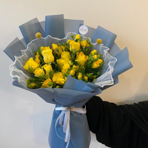 باقة ورد ازرق