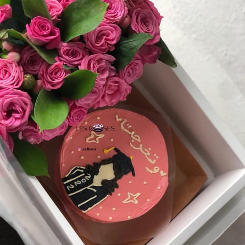 بوكس ورد بيبي جوري +كيك كوري (حجم 4 انش)