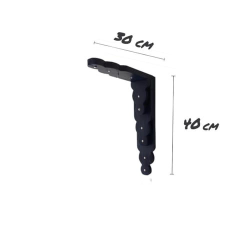 قاعدة خشب طبيعي ازرق غامق جداري بدون فانوس
