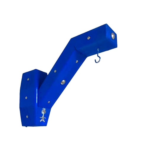 قاعدة خشب طبيعي زرق فاتح بدون فانوس