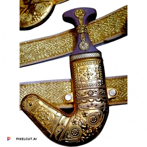 خنجر حزام ذهبي يربط من 51 إلى 61 سانتي