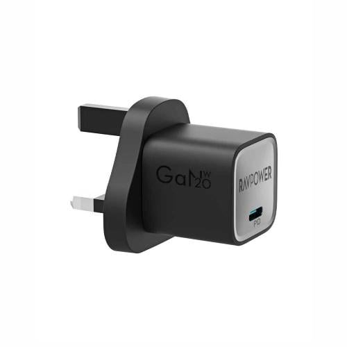 شاحن جداري ميني بمنفذ تايب سي بقوة 20 واط - اسود-ر...