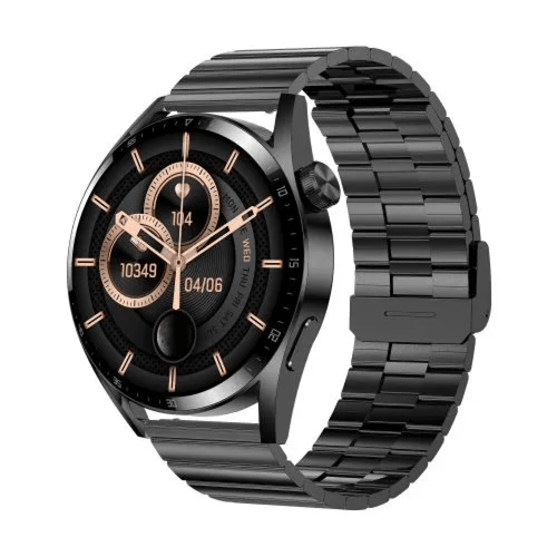 Levore ساعة ذكية بشاشة 1.5 بوصة بسير حديد