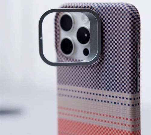 كفر هيلمت لعدة اجهزة كاربون فايبر مموج ازرق واحمر...