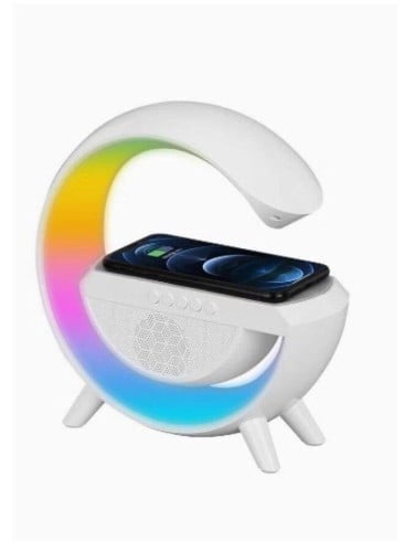 مكبر صوت بلوتوث مع LED قابل للشحن اللاسلكي