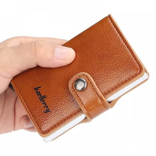 محفظة بطاقات ذكيه - بني فاتح