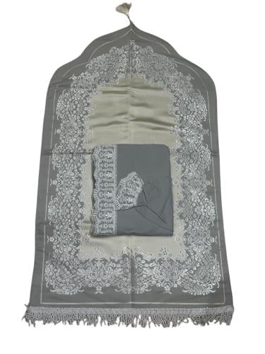 طقم صلاة مَرد قطعتين - رمادي