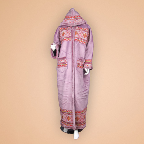 فروة نسائي سدو مطرز | فروة شتوية فاخرة تراثية