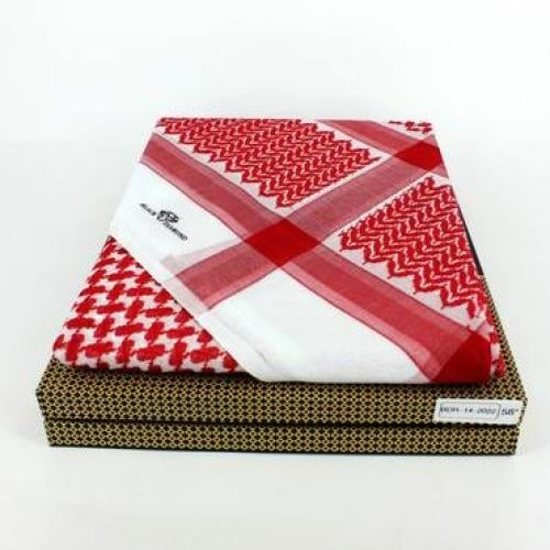 شماغ دايموند بلاك احمر انجليزي