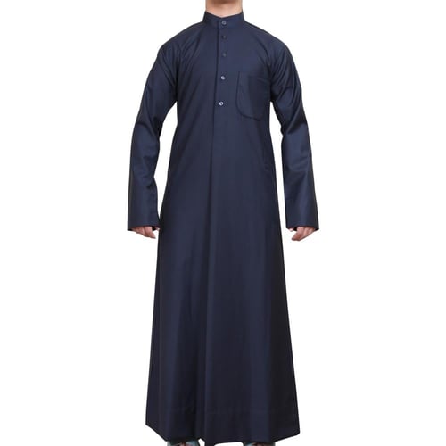 دشداشة كويتي شتوي (زرار) | خامة دافئة وتصميم أنيق