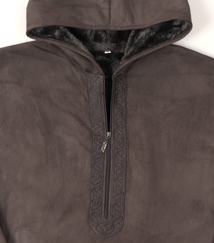 ثوب مغربي شتوي مبطن بالفرو