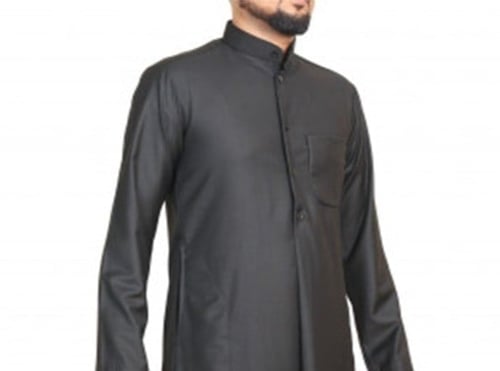 دشداشة كويتي شتوي (زرار) | خامة دافئة وتصميم أنيق