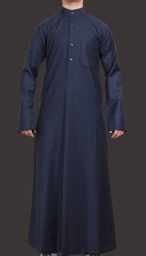 دشداشة كويتي شتوي (زرار) | خامة دافئة وتصميم أنيق