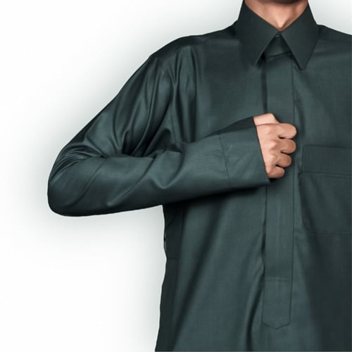 ثوب رجالي شتوي زيتّي سحاب (قلاب)