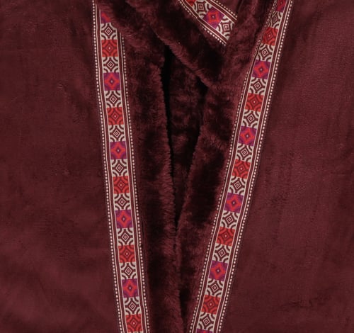 فروة نسائي مخمل بقبوع مع فراء ناعم