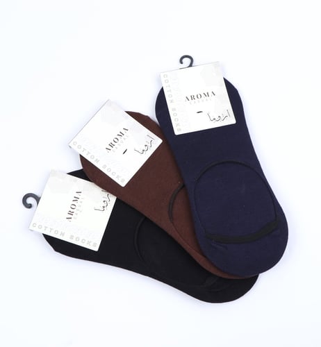 جوارب AROMA فلات قطن ( ثلاثة ازواج )