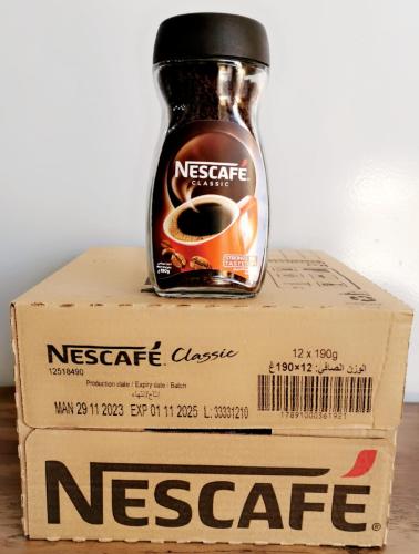 نسكافيه كلاسيك قهوة سريعة التحضير 190جرام*12زجاجه...