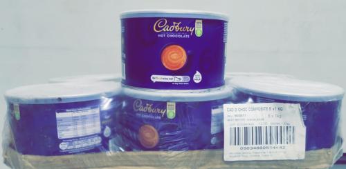 كادبوري مسحوق شكولاته سريع التحضير 1كيلو جرام*6علب...