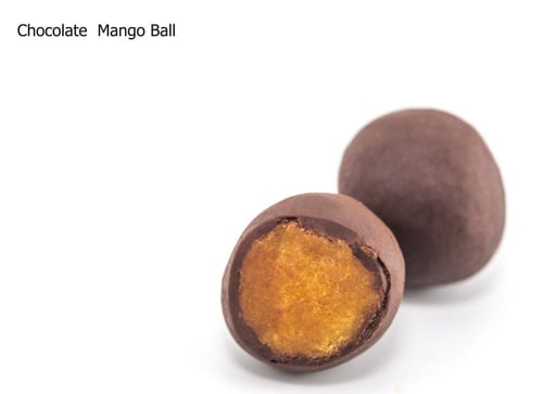 كرات مانجو طبيعي مهروس مجفف مغطى بشكولاتة الحليب 7...
