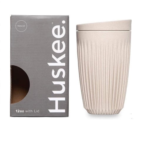 كوب ابيض بغطاء سعة 12 اونص من هسكي كبير