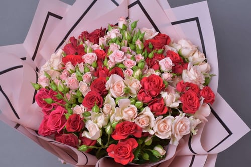 بوكيه ورد & بينك لوف