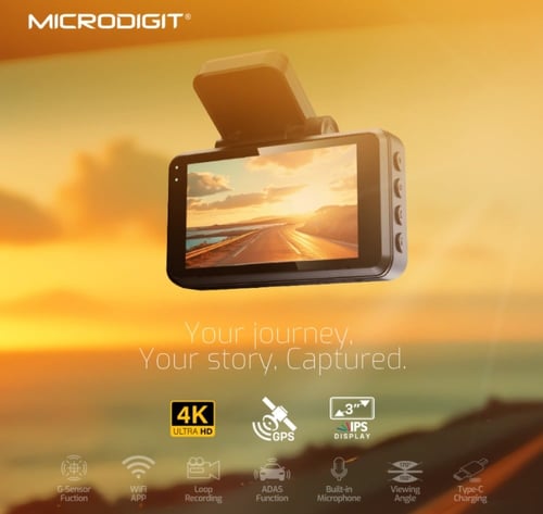 كاميرا داش 4K من مايكروديجيت® – دقة فائقة وأمان مت...
