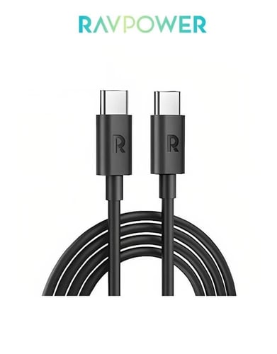 كيبل Type-C إلى RAVPower Type-C | يدعم شحن سريع PD...