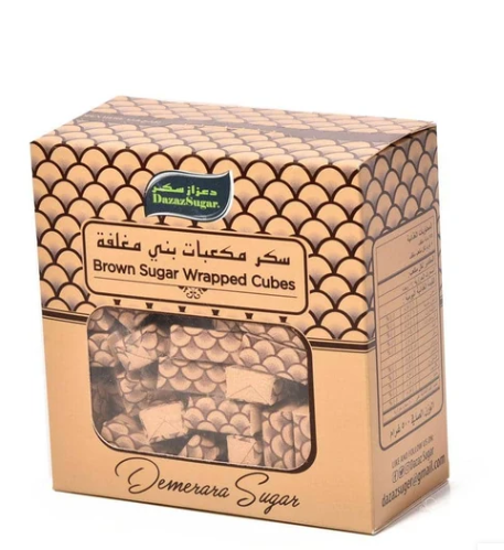 سكر مكعبات بني
