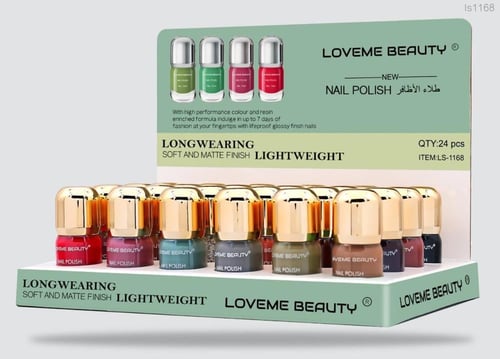طلاء اظافر (مناكير) 24 لون الجديد من لافمي بيوتي