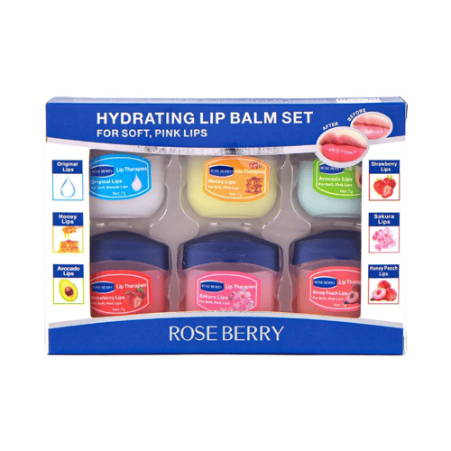 مجموعة بلسم ماسك مرطب شفاه من روز بيري