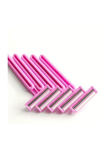 شفرات بلو 2 للاستخدام مرة واحدة من 5 قطع وردي / فض...