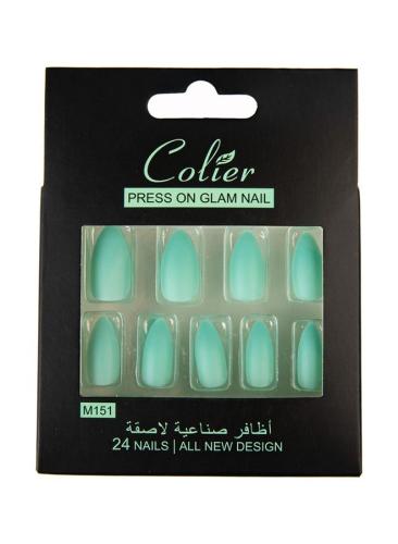 طقم أظافر جذابة من 24 قطعة أخضر