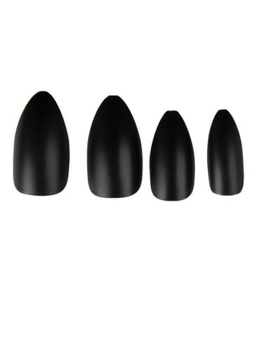 طقم أظافر جذابة من 24 قطعة أسود