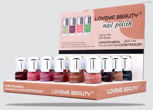 طلاء اظافر (مناكير) 24 لون الجديد من لافمي بيوتي