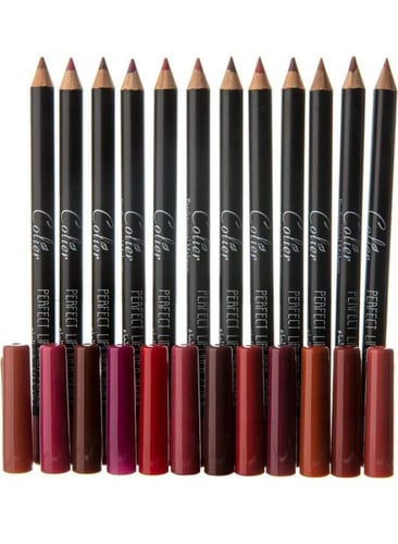 مجموعة أقلام تحديد الشفاه مضادة للماء مكونة من 12...