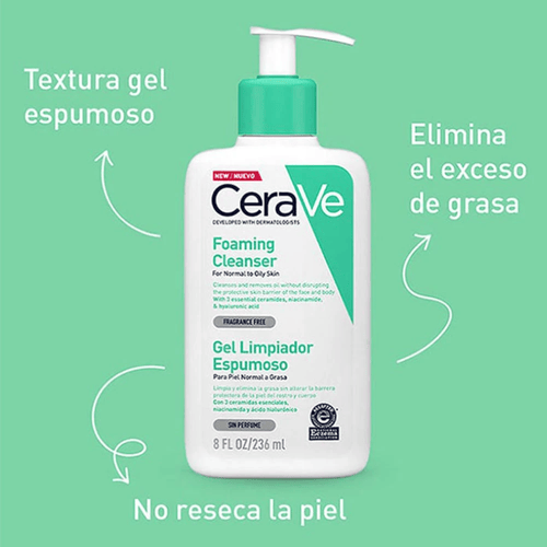 سيرافي غسول منظف للوجه للبشرة الدهنية الى العادية...