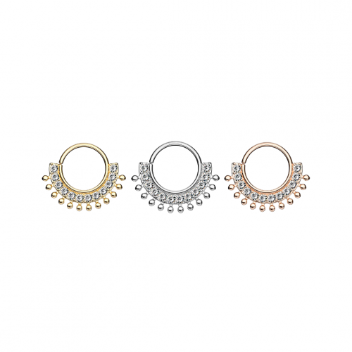 16g Crystal Set Hoop