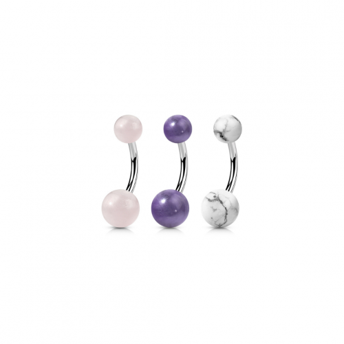 14g Natural Stone Belly Ring