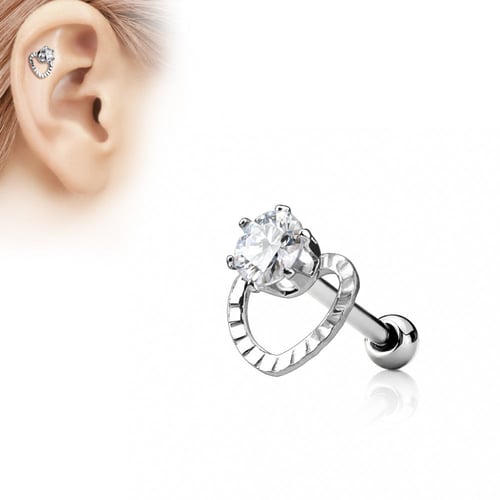 16g Heart Crystal Flat Back