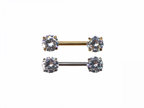 14g Nipple Straight Barbell