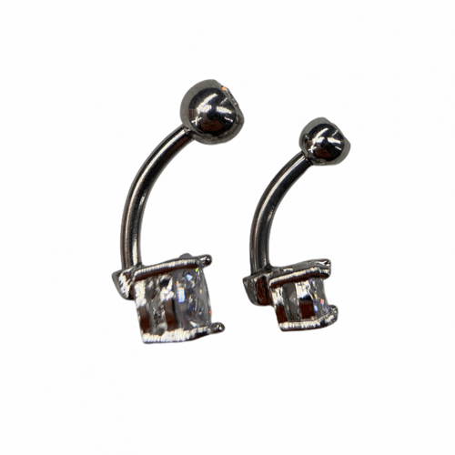 14g Crystal Balls Belly Ring