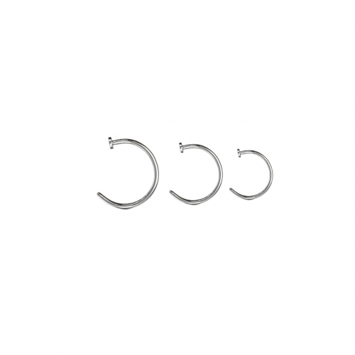 20g Silver Hoop Flat Disc