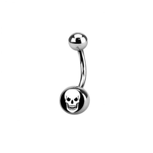 14g Skull Ball Belly Ring