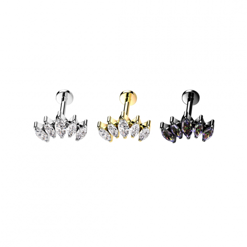 16g 5 Crystal Set Flat Back