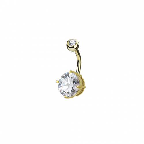 14g Crystal Balls Belly Ring
